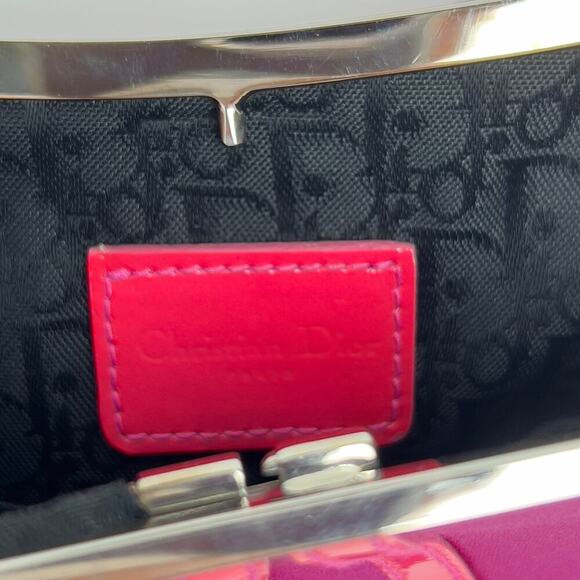 Dior mini pink satin saddle bag - Picture 2 of 8